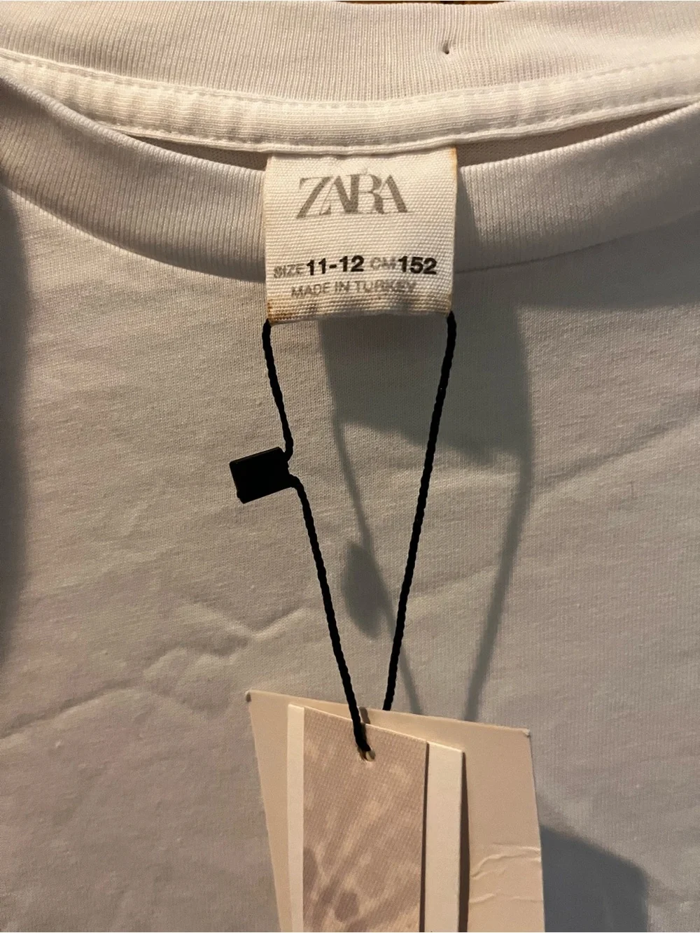 Zara White Short Sleeve Peplum Tunic